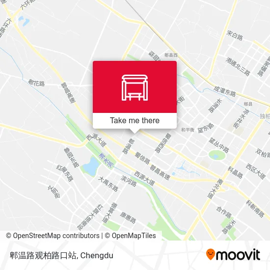 郫温路观柏路口站 map