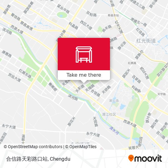 合信路天彩路口站 map