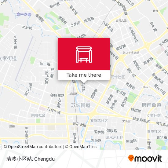 清波小区站 map