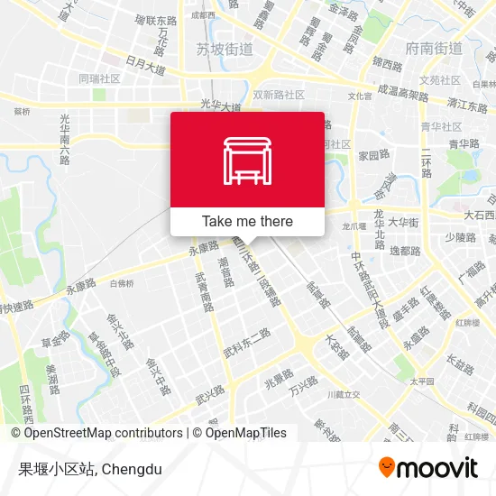 果堰小区站 map