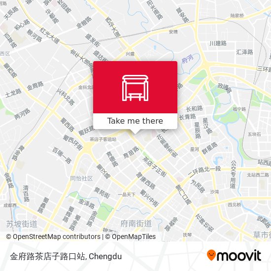 金府路茶店子路口站 map