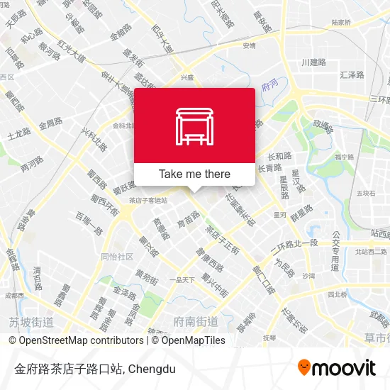 金府路茶店子路口站 map