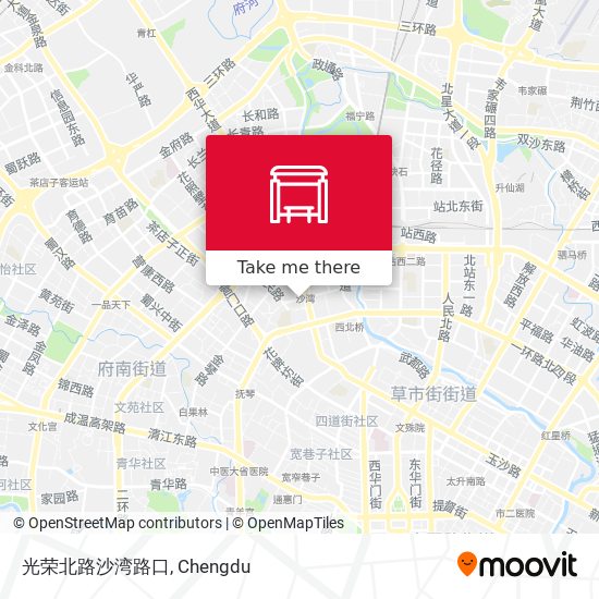 光荣北路沙湾路口 map