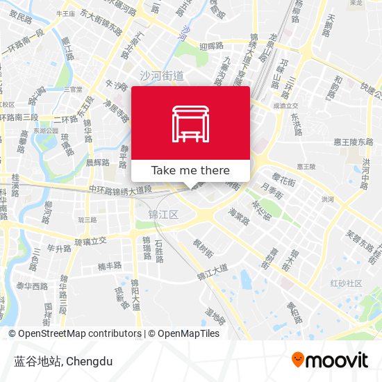 蓝谷地站 map