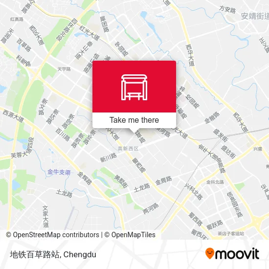 地铁百草路站 map