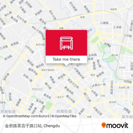 金府路茶店子路口站 map