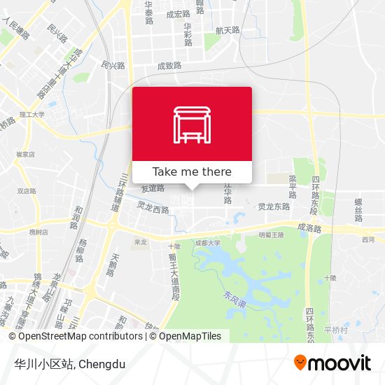 华川小区站 map