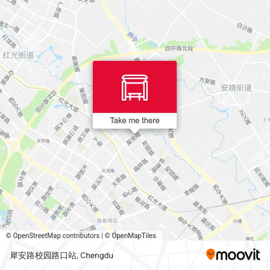 犀安路校园路口站 map