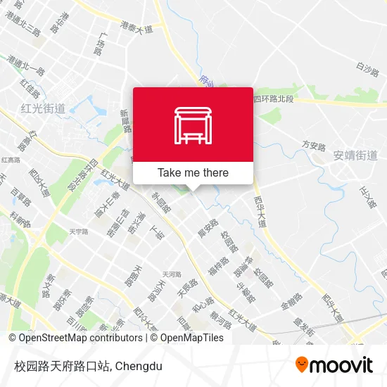 校园路天府路口站 map