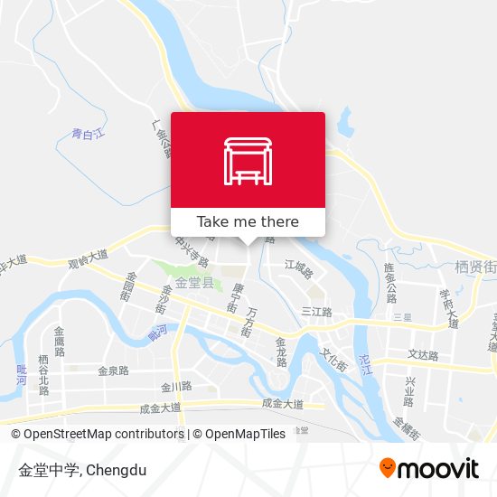 金堂中学 map