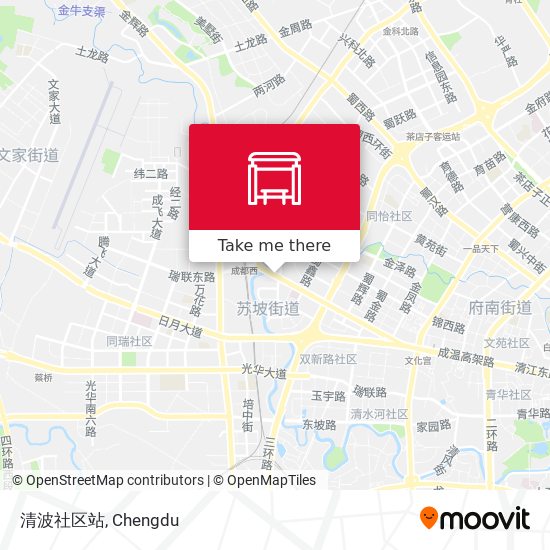 清波社区站 map