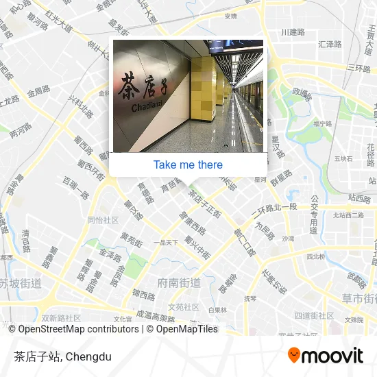 茶店子站 map