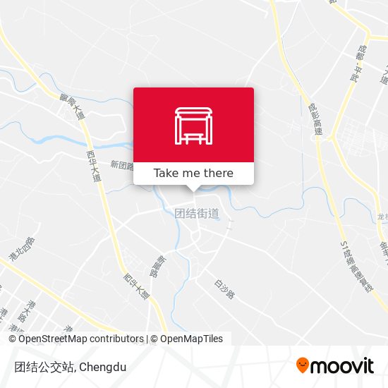 团结公交站 map