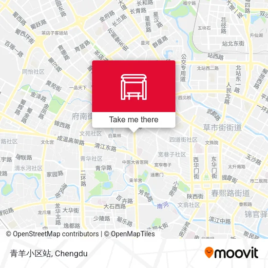青羊小区站 map