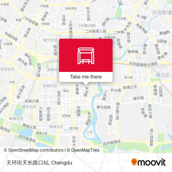 天环街天长路口站 map