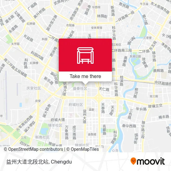 益州大道北段北站 map