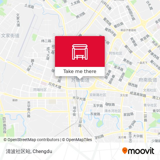 清波社区站 map