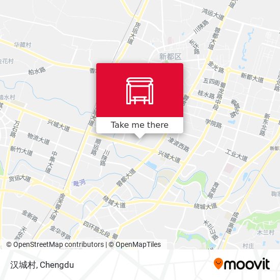 汉城村 map