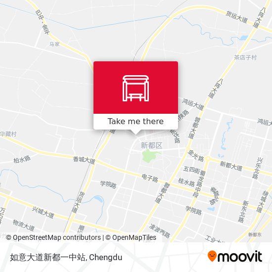 如意大道新都一中站 map