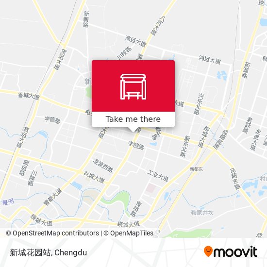 新城花园站 map