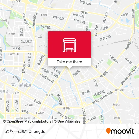 欣然一街站 map