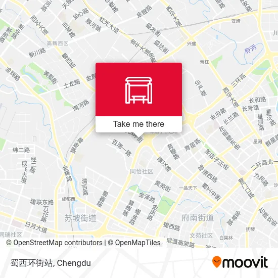 蜀西环街站 map