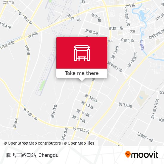 腾飞三路口站 map