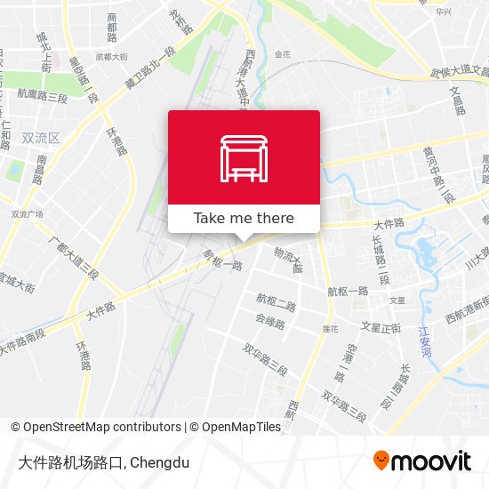 大件路机场路口 map
