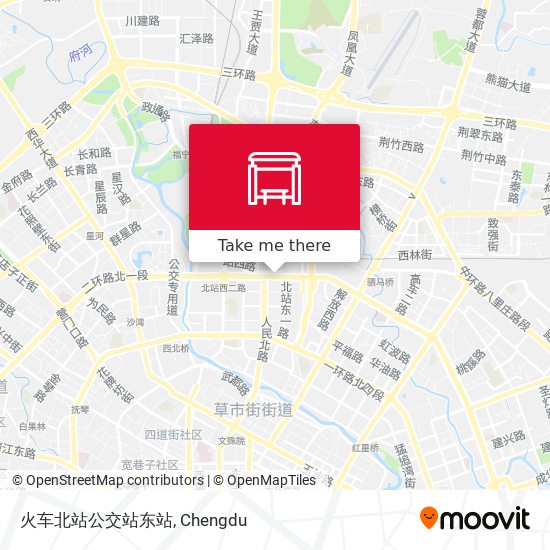 火车北站公交站东站 map
