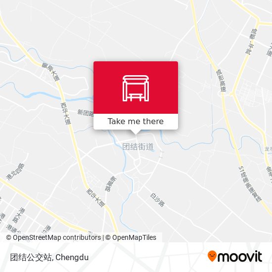 团结公交站 map