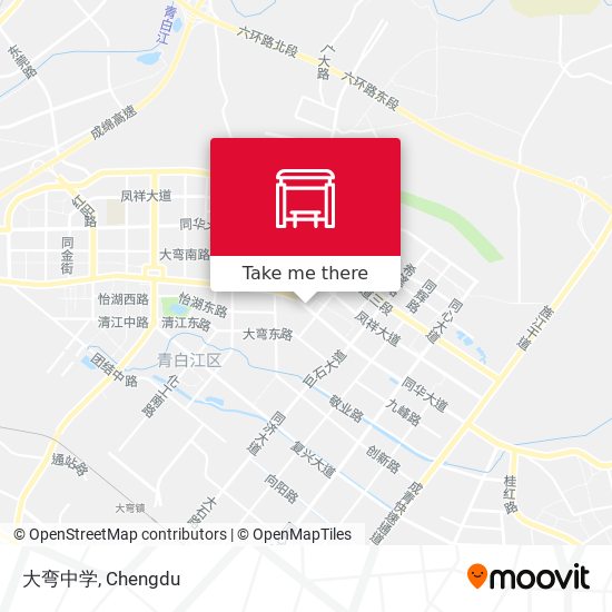 大弯中学 map