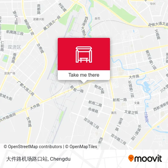大件路机场路口站 map