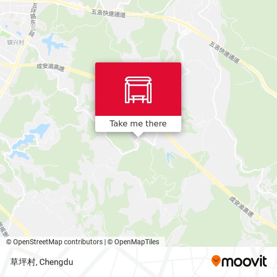 草坪村 map