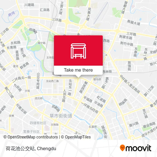 荷花池公交站 map