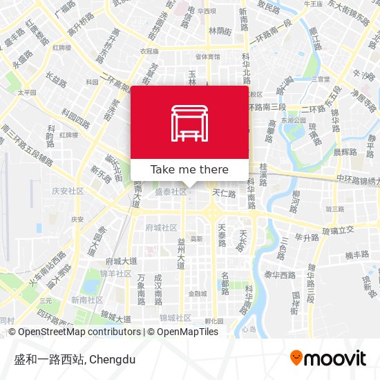 盛和一路西站 map