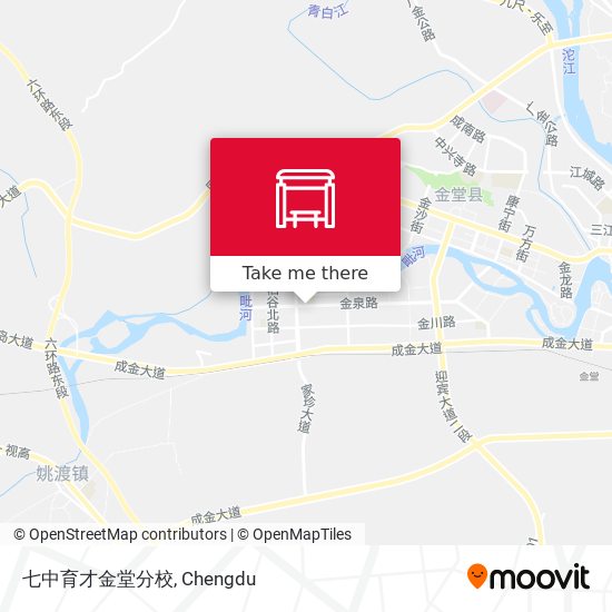七中育才金堂分校 map