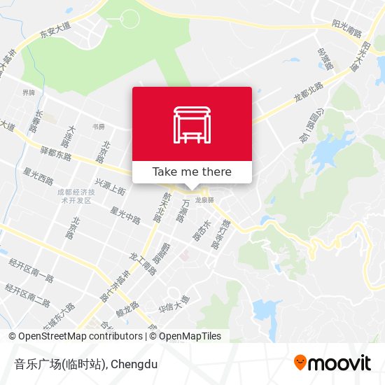 音乐广场(临时站) map