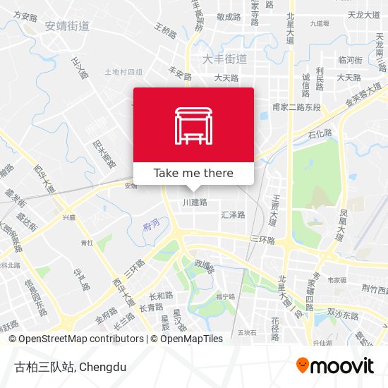 古柏三队站 map