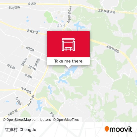 红旗村 map