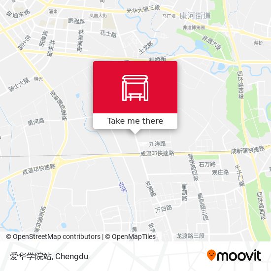 爱华学院站 map