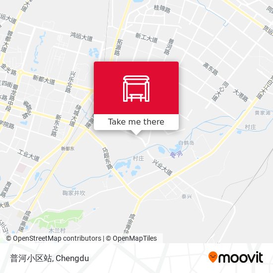 普河小区站 map