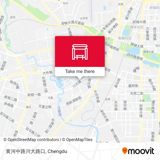 黄河中路川大路口 map