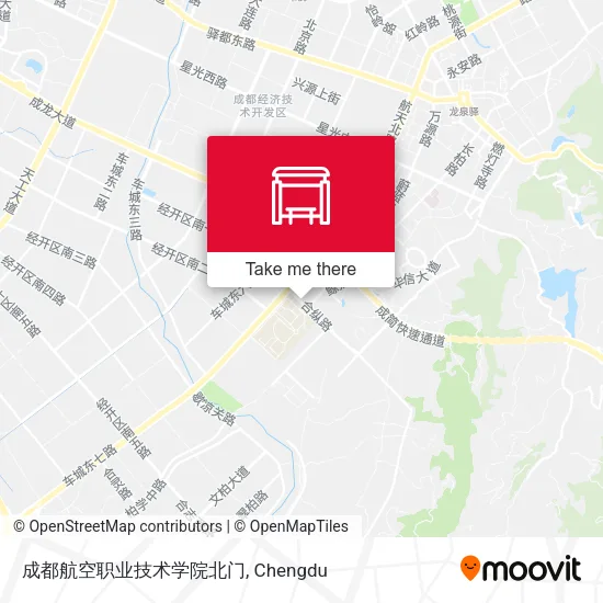 成都航空职业技术学院北门 map