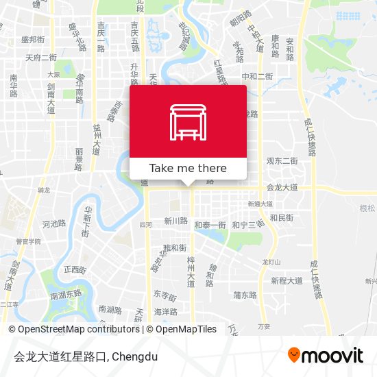 会龙大道红星路口 map
