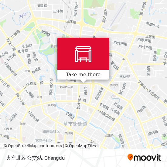 火车北站公交站 map