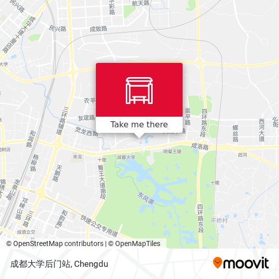 成都大学后门站 map