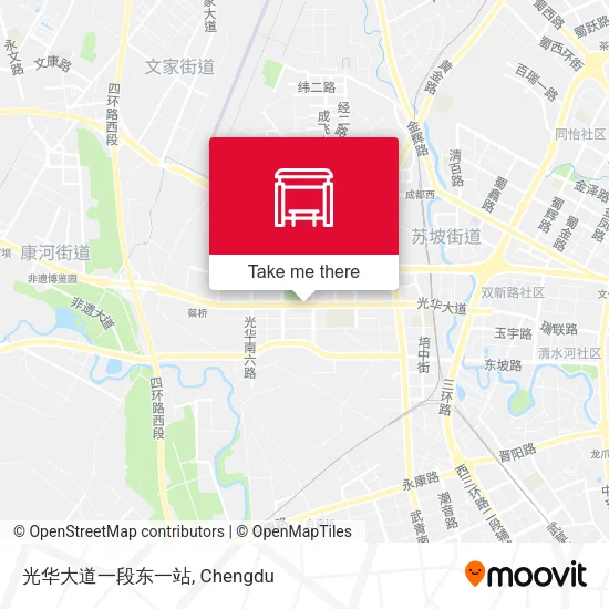 光华大道一段东一站 map