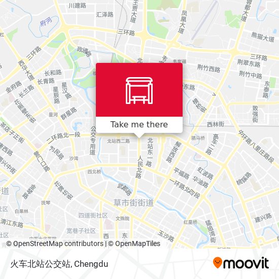 火车北站公交站 map