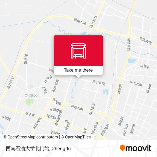 西南石油大学北门站 map