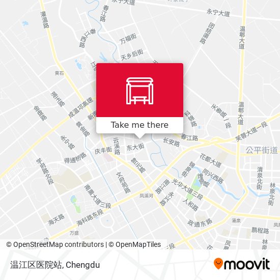 温江区医院站 map